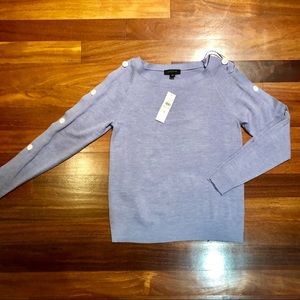 Thin blue wool sweater. Ann Taylor